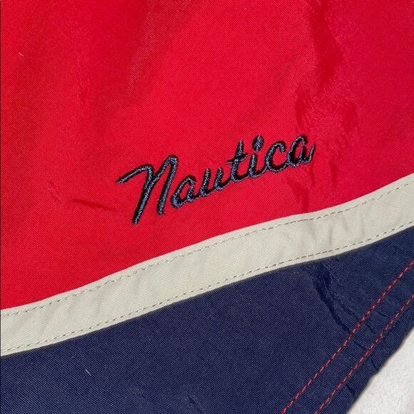 Nautica Red Swim Trunks Bathing Suit Mens Size XXL Beach Vacation - Picture 9 of 11